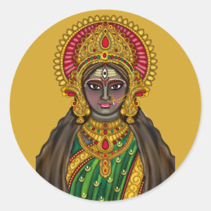 Calcomanía de la cara de la diosa Kali