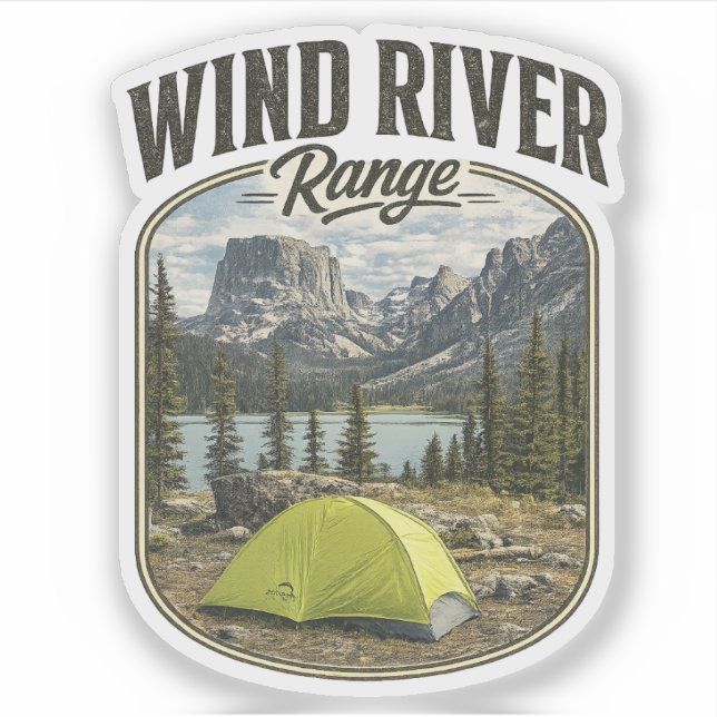 Calcomanía de la Cordillera Wind River (Anverso)