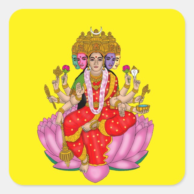 Calcomanía de la Diosa Gayatri (Anverso)