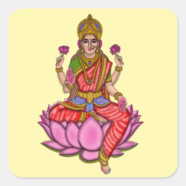 Calcomanía de la Diosa Lakshmi (Anverso)