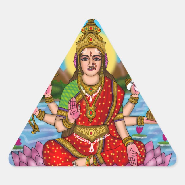 Calcomanía de la Diosa Lakshmi (Anverso)