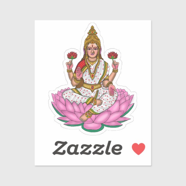 Calcomanía de la Diosa Lakshmi (Hoja)
