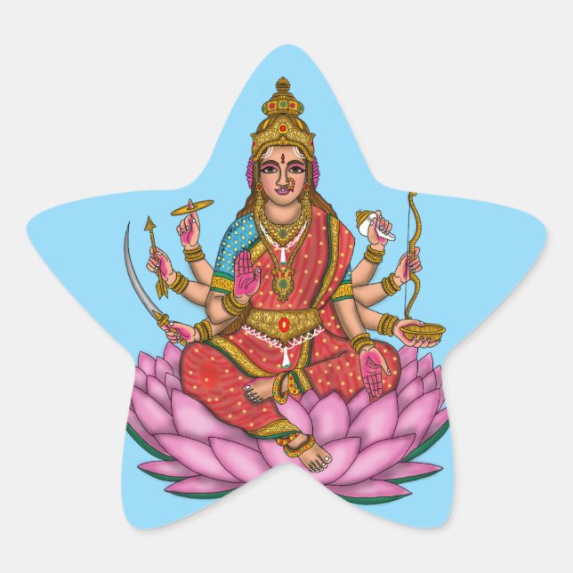 Calcomanía de la Diosa Lakshmi (Anverso)