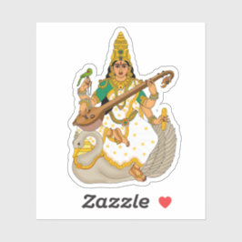 Calcomanía de la Diosa Saraswati