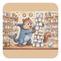 Calcomanía de la Farmacia del Tiburón Ardilla