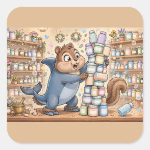 Calcomanía de la Farmacia del Tiburón Ardilla