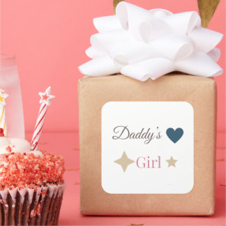 Calcomanía de la niña de papá – Dulce padre e hija