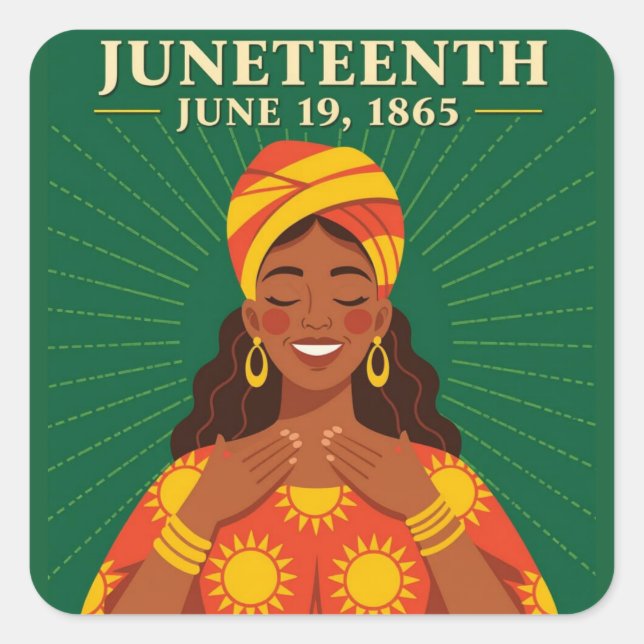 Calcomanía de la plaza Juneteenth (Anverso)
