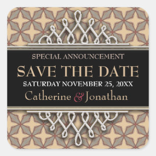 Calcomanía de Latte Stars Save the Date