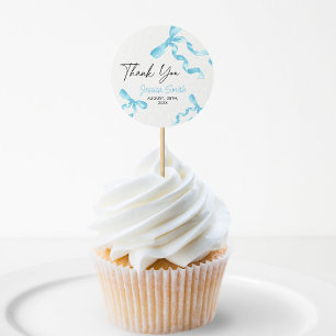 Calcomanía de lazo azul de agradecimiento