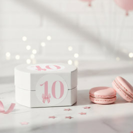 Calcomanía de lazo rosa para niña en su cumpleaños