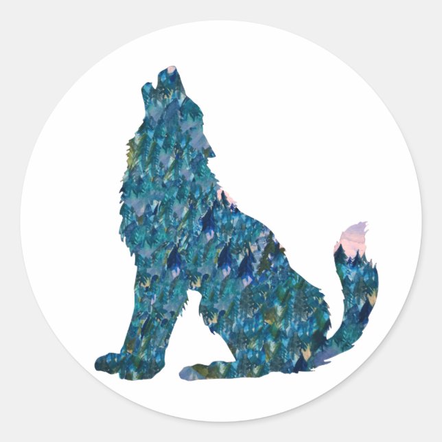 Calcomanía de lobo (Anverso)