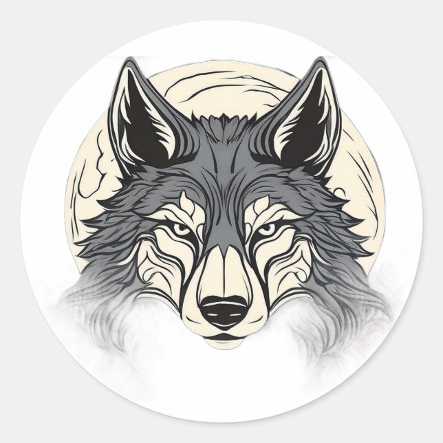 Calcomanía de Lobo Solitario (Anverso)