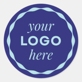 Calcomanía de logo minimalista personalizado azul 