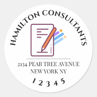 Calcomanía de logotipo comercial redondo personali