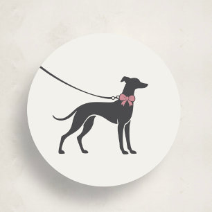 Calcomanía de logotipo de paseador de perros clási