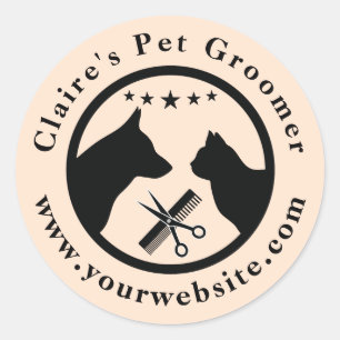 Calcomanía de logotipo de peluquería de mascotas s