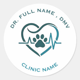 Calcomanía de logotipo veterinario personalizado