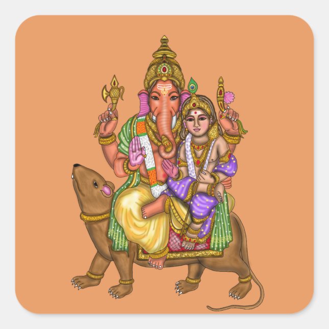 Calcomanía de Lord Ganesha (Anverso)