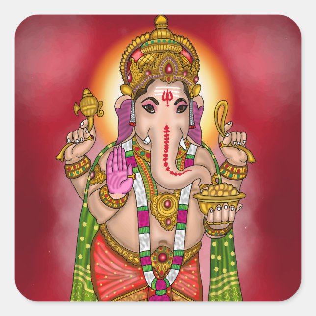 Calcomanía de Lord Ganesha (Anverso)