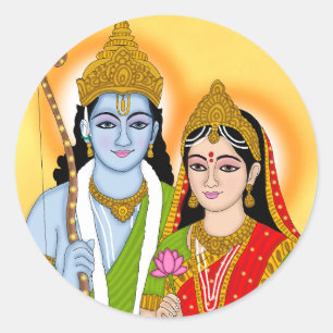 Calcomanía de Lord Sita Ram – Calcomanía Espiritua