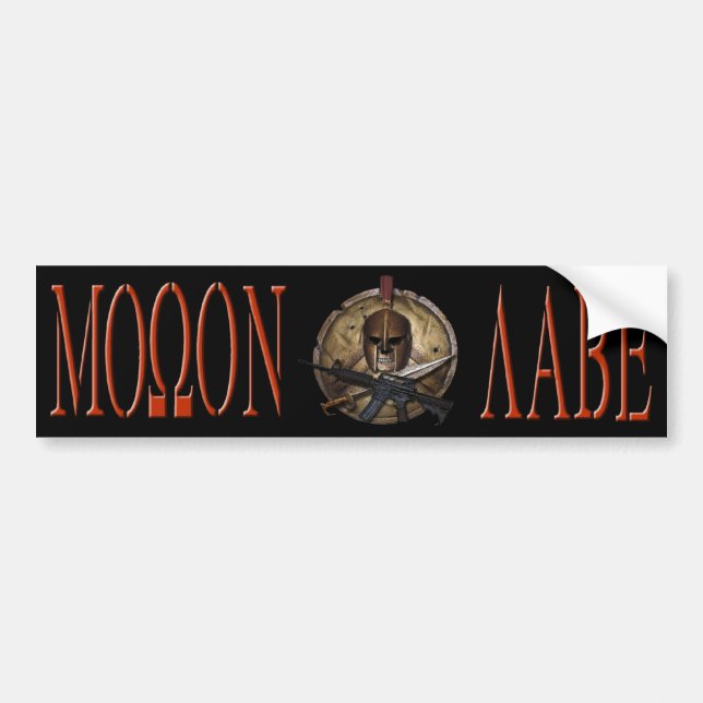 Calcomanía de M-4 Molon Labe Espartano (Frente)