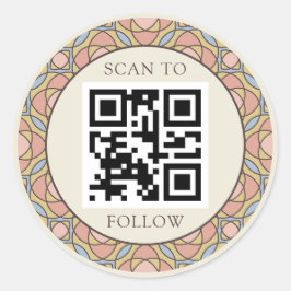 Calcomanía de marca de cuidado de la piel geométri