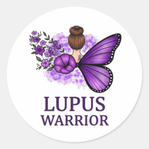 Calcomanía de Mariposa Guerrera de Lupus Concien