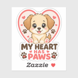 Calcomanía de mascota de amor de cachorro personal