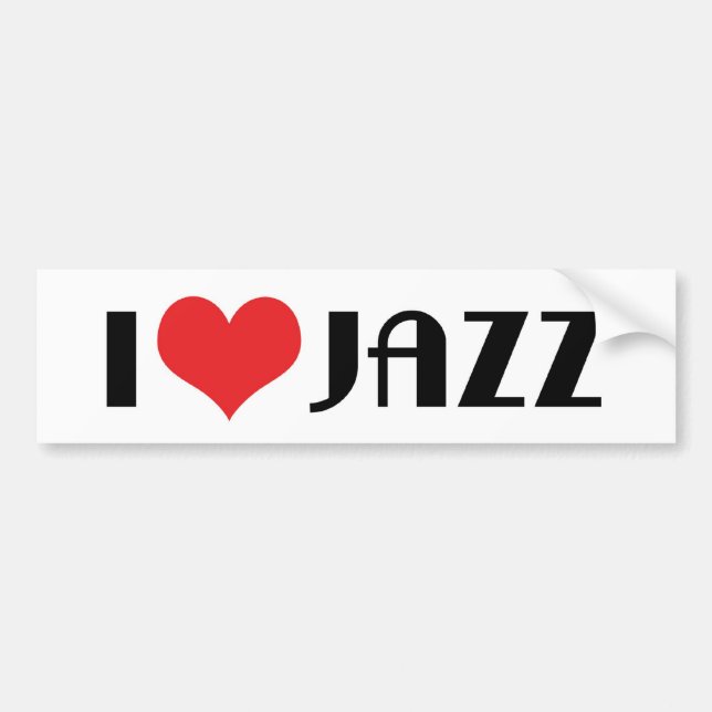 Calcomanía de 'Me encanta el jazz' (Frente)