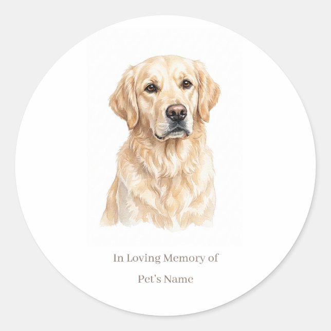 Calcomanía de memorial de perro personalizada con  (Anverso)