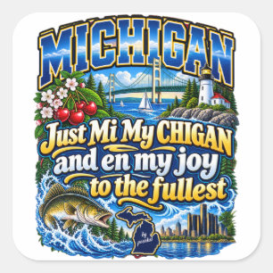 calcomanía de Michigan