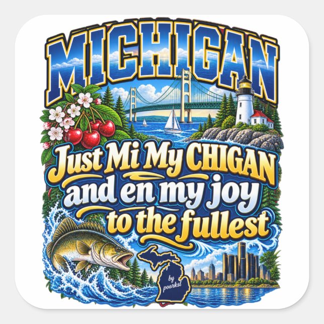 calcomanía de Michigan (Anverso)