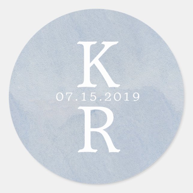 calcomanía de monograma en acuarela Monograma de b (Anverso)