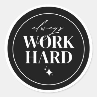 Calcomanía de Motivación Minimalista para Trabajar