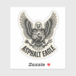 Calcomanía de motociclista de Asphalt Eagle Desert