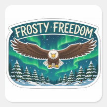 Calcomanía de Navidad Águila de la Libertad Helada