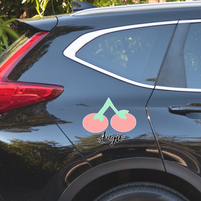 Calcomanía de nombre de cereza personalizada (Lado del coche)