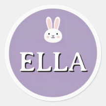 Calcomanía de nombre de conejo personalizado – Dis