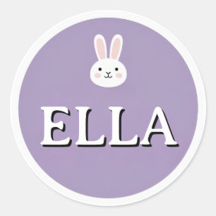 Calcomanía de nombre de conejo personalizado – Dis