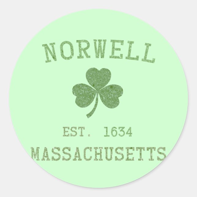 Calcomanía de Norwell MA (Anverso)