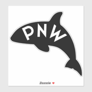 Calcomanía de orca del PNW