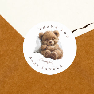 Calcomanía de oso de peluche gracias acuarela