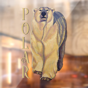 Calcomanía de Oso Polar Arte de Oso Personalizado