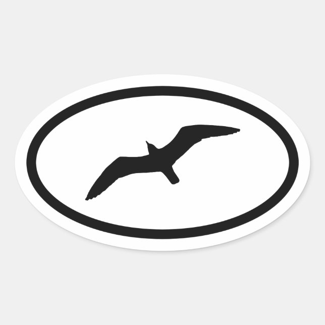 Calcomanía de óvalo de gaviota (Anverso)