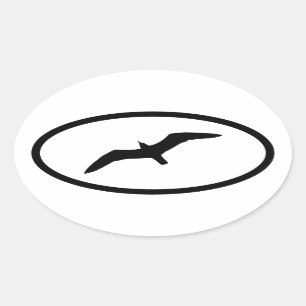 Calcomanía de óvalo de gaviota