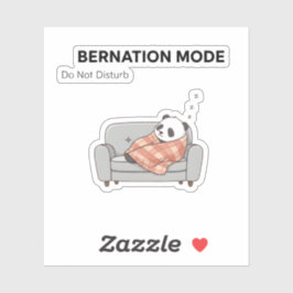 Calcomanía de panda en modo Bearnation: vibracione