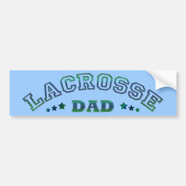 Calcomanía de Papá de Lacrosse (Frente)