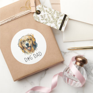 Calcomanía de Papá Perro Golden Retriever con Acua