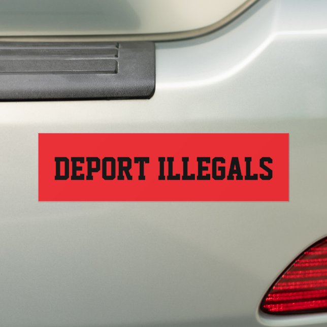 CALCOMANÍA DE PARACHOQUES DEPORTAR ILEGALES (en coche)